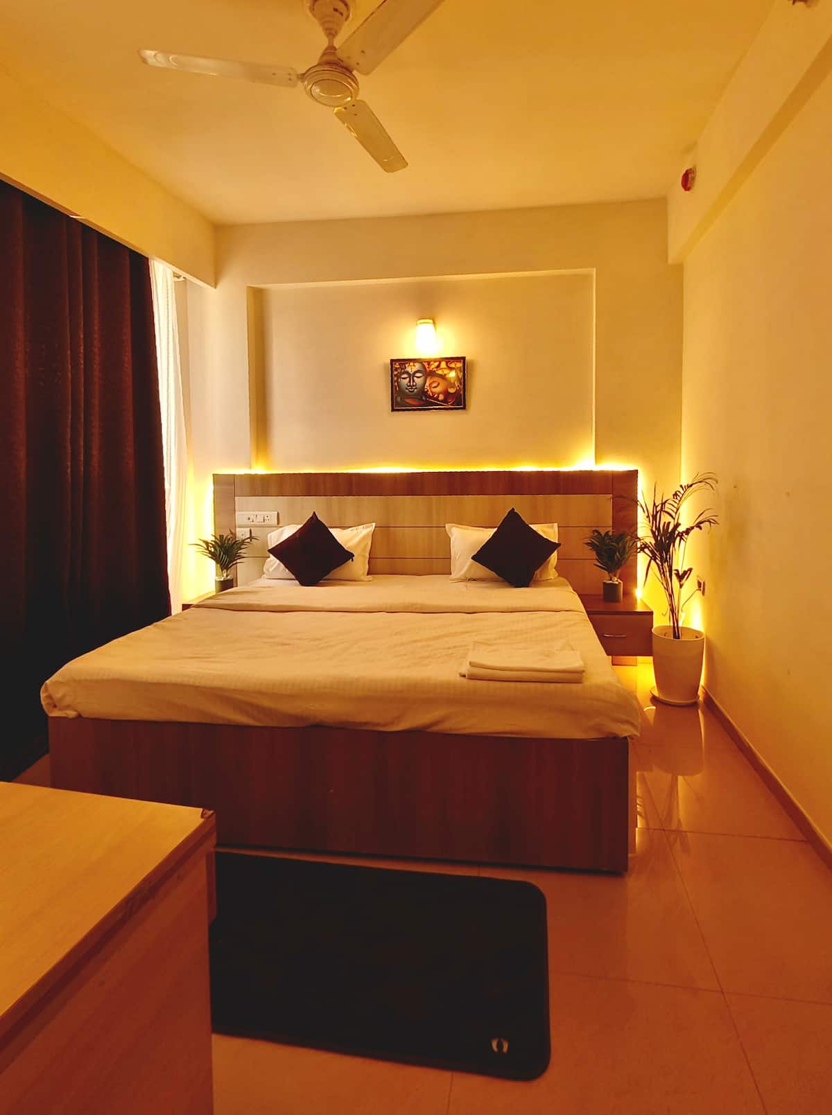 Madhav apartment interior — homestay in Vrindavan